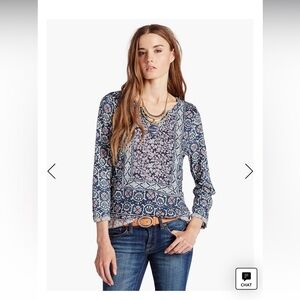 Lucky Brand Bohemian Top Size Small